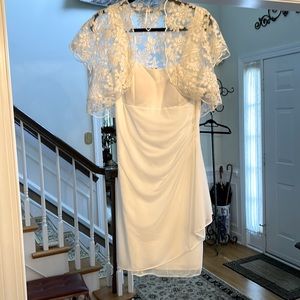 A gorgeous ivory 2 piece cocktail dress